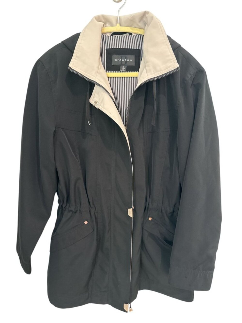 Braetan Women's Weatherproof Anorak Jacket in Black & Tan – Size Small